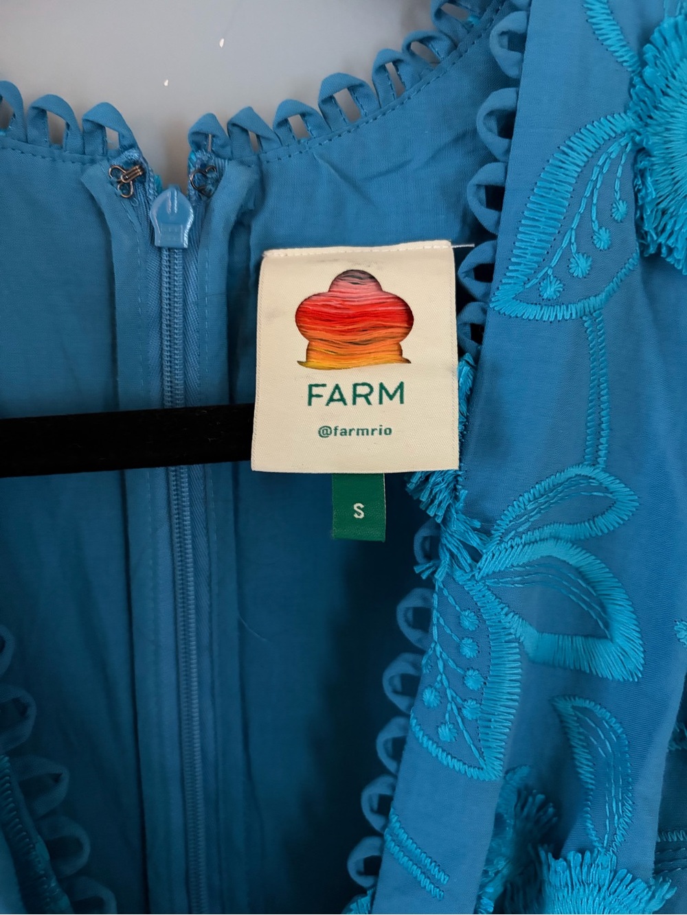 Farm rio blue 3D flower dress - Picture 6 of 8